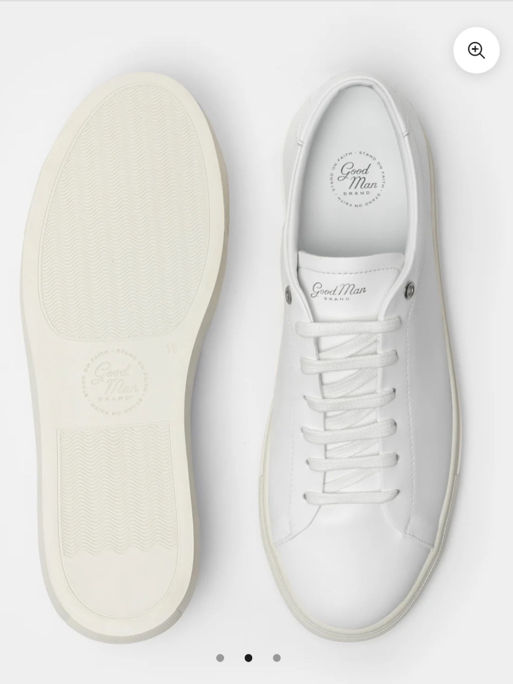 Good Man Brand White Leather Low-Top Sneakers